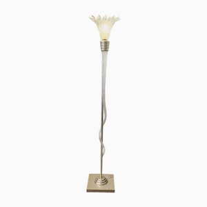 Postmodern Flambeau Floor Lamp in Murano Glass attributed to Paolo Crepax, 1980s