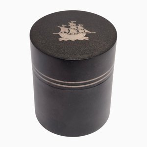 Box with Silver Inlay by Wilhelmina Wendt, Sweden, 1954