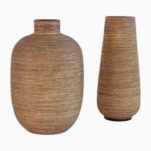 Scandinavian Modern Ceramic Vases attributed to Greta Runeborg for Ekeby, 1890s, Set of 2