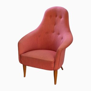 Fauteuil Stor Adam Easy Chair Scandinave par Kerstin Hörlin-Holmquist pour Nordiska Kompaniet, 1890s