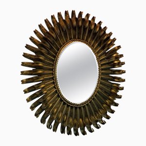 Specchio Starburst in ferro dorato, Francia, inizio XX secolo