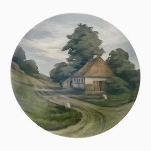 Porcelain Wall Plate attributed to Bing & Grøndahl, Denmark, 1890s