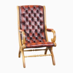 Englischer Chesterfield Sessel aus Rindsleder