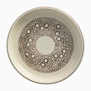Moderner skandinavischer Teller aus Steingut von Britt-Louise Sundell für Gustavsberg, 1960er