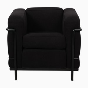Fauteuil Lc 2 en Tissu Noir par Le Corbusier