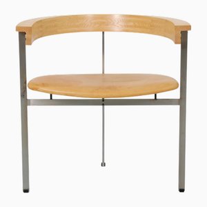 Pk-11 Chair in Patinated Natural Leather by Poul Kjærholm, 1980s