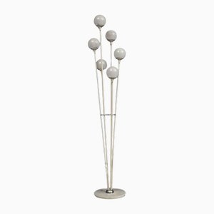 Alberello Floor Lamp in White Metal & Marble Base from Stilnovo, 1960s