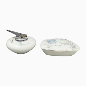 Smoking Set in Ceramic by Rosenthal, Germany, Set of 2