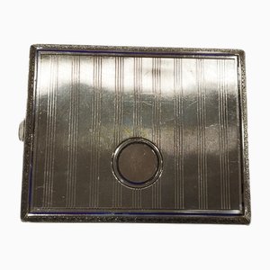 Zigarettenetui aus geschnitztem und emailliertem Silber, 1920er