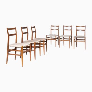 Vintage Leggera Chairs by Gio Ponti for Cassina, Set of 6