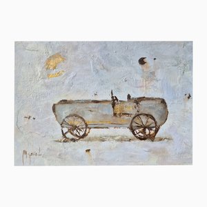 Miguel Ángel García López, Coche de juguete, Óleo sobre lienzo