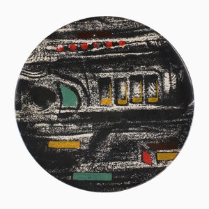 Victor Plate in Hand-Painted Metal, 1970s