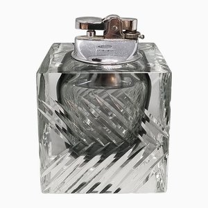 Graues Tischfeuerzeug aus Murano Sommerso Glas von Flavio Poli für Seguso, 1960er