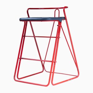Vintage Navy Velvet Stool