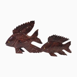 Poisson Jaspe Rouge, Chine, 1960s, Set de 2