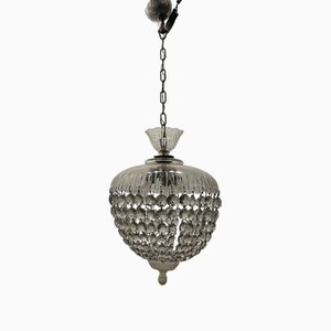 Lampada a sospensione in cristallo di Murano, anni '50