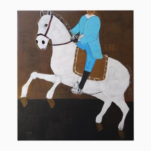Rubins Johannes Spaans, Porträt von Frederick Rihel zu Pferd, 2025, Ölfarbe auf Leinwand