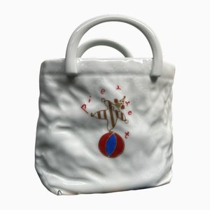 Porcelain Handbag Vase by Pierrot for Hasami Ware, 1980s