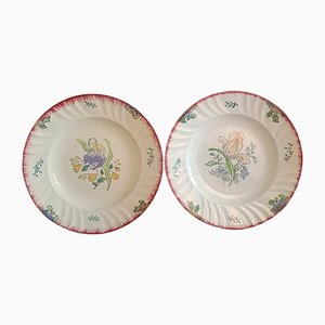 Piatti modello Marsiglia di Longwy, anni '50, set di 2