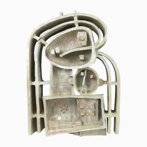 Jozsef Pattantyus, Wandskulptur, 1970er, Glasierte Keramik