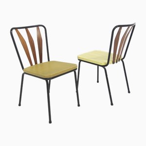 Set of Metal Chairs from Bjärnums Slöjdfabrik, Sweden, 1950s