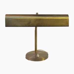 Mid-Century Danish Brass Banker's Desk Lamp by E. S. Horn, 1950s