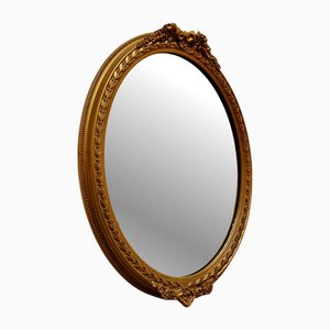 19th Century French Oval Gilt Wall Mirror