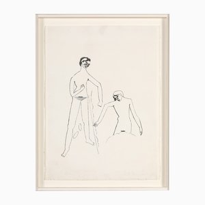 Willi Baumeister, Deux Personnages, 1919, Signé, Catalogue Raisonné Spielmann 1
