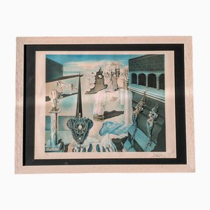 Salvador Dali, El hombre invisible, Litografía en color sobre papel Arches, años 70