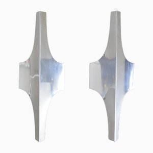 Aluminium Wandleuchten von Doria, 1960er, 2er Set
