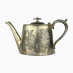 Antike versilberte Teekanne von Sheffield, England, 1890er-1910er