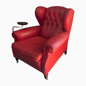 Roter Ledersessel von Poltrona Frau, 1980er