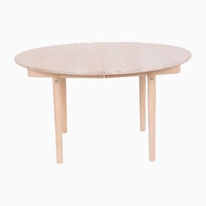 Mesa de comedor PP70 de fresno con extensión de Hans J. Wegner para PP Møbler, 1995