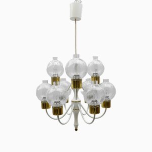 Large Glass Ring Chandelier from Kaiser Leuchten, Germany, 1960s