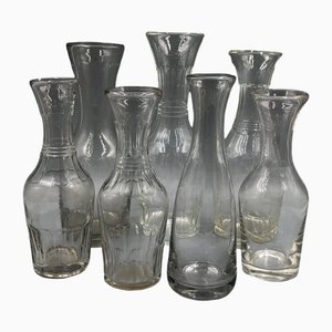 Antique Biedermeier Carafes, France, Set of 7