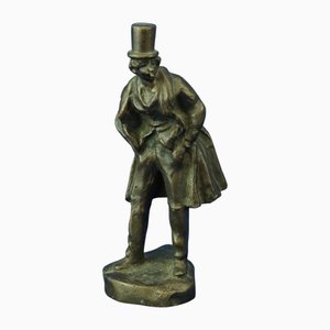 Bronze Sculpture of a Nobleman with Cigarette and Tuba in the style of Trubetskoy, Late 1800s