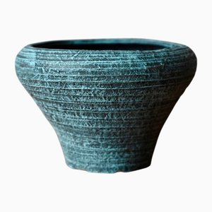 Gestreifter blauer Übertopf von Accolay