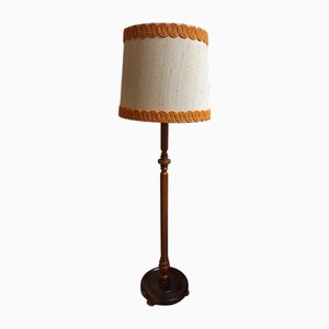 Lámpara de pie vintage con base de abedul teñido, años 70