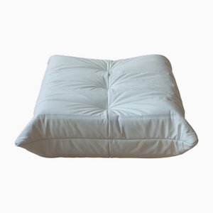 Pouf Togo en Cuir Blanc par Michel Ducaroy pour Ligne Roset