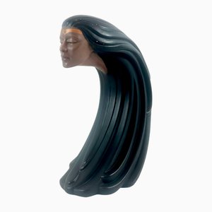 Vintage Ceramic Woman of the Wind Figure from Sittre, 1980s