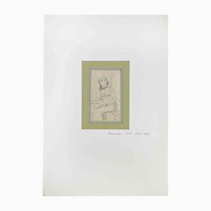 Maximilien Luce, Woman, Pencil Drawing, Early 20th Century