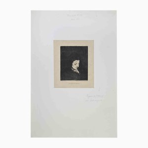 Théodule Ribot, Portrait, Eau-forte, 19ème Siècle