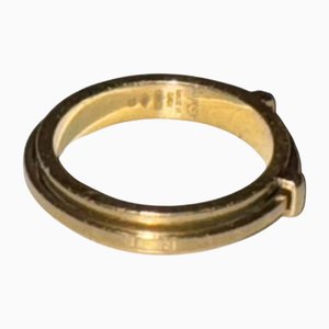 Vintage 18 Karat Gold Stress Ring von Asprey