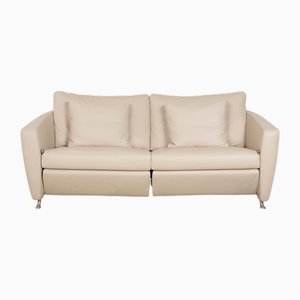 FSM Sesame Three-Seater Sofa in Leather