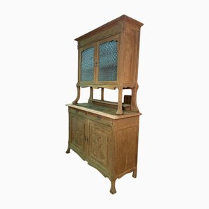 Art Nouveau Oak Two-Part Sideboard