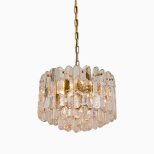 Palazzo Leuchte aus Vergoldetem Messing & Glas von JT Kalmar für Kalmar, 1960