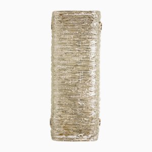 Rechteckige Wave Glas & Messing Wandlampe von JT Kalmar, 1960er