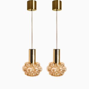 Glass Pendants attributed to Helena Tynell for Limburg, 1960s, Set of 2