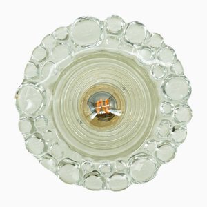 Lampada da parete o da incasso Bubble in vetro di Peill & Putzler, anni '70