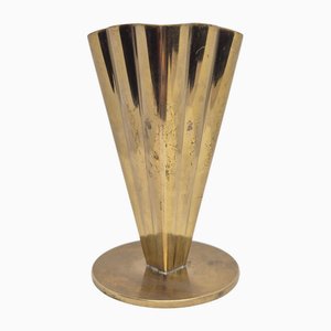 Moderne schwedische Vase aus Messing von Ystad Metall, 1890er